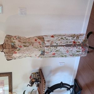 Illa Illa floral embroidered mesh dress.